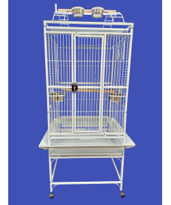 Parrot-Supplies Ohio Play Top Parrot Cage White